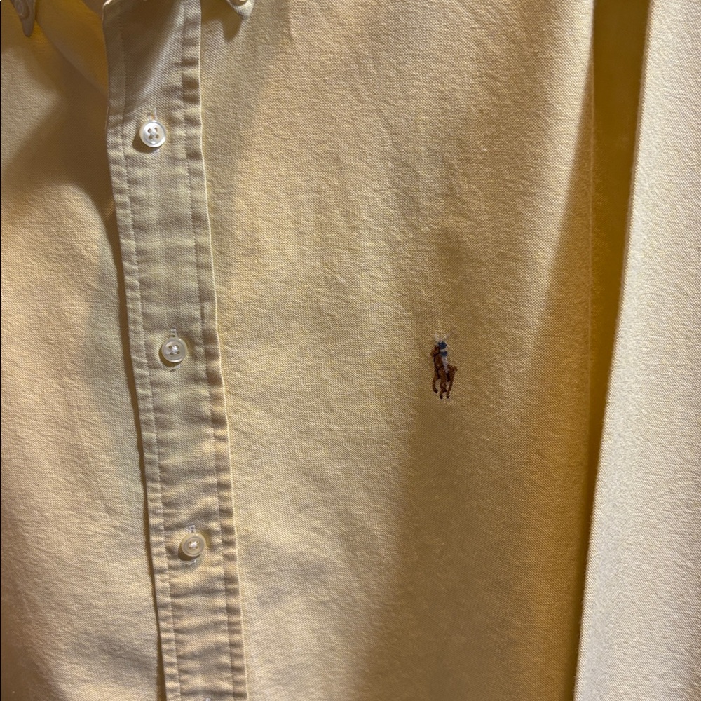 Ralph Lauren Classic Fit Yellow Button-Down Shirt - Picture 3 of 5